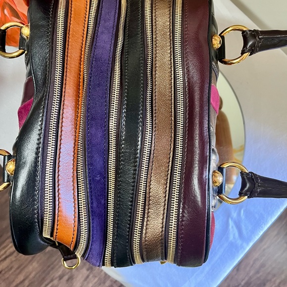 D&G Multicolor Leather Suede Satchel. - Picture 5 of 8